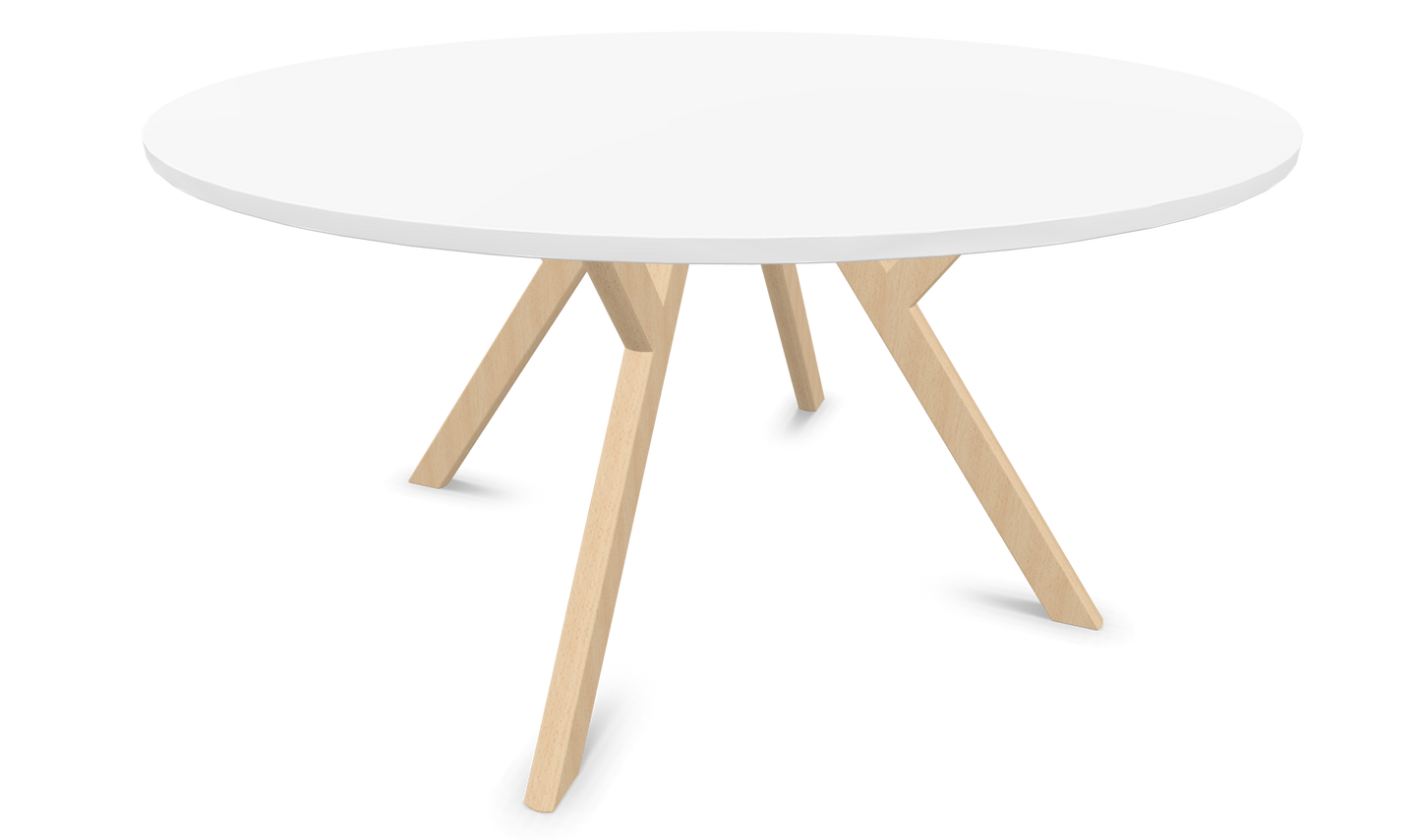 Dietiker Felber T14 Sitzungstisch - HPL Platte - Pearl White