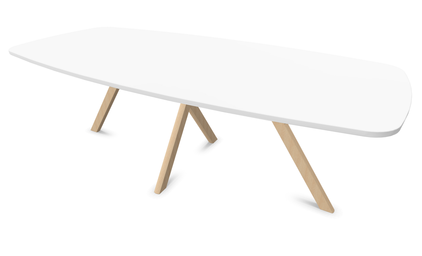 Dietiker Felber T14 Sitzungstisch - HPL Platte - Pearl White