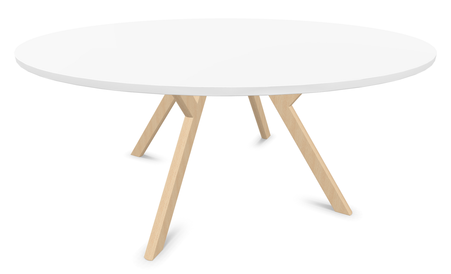 Dietiker Felber T14 Sitzungstisch - HPL Platte - Pearl White