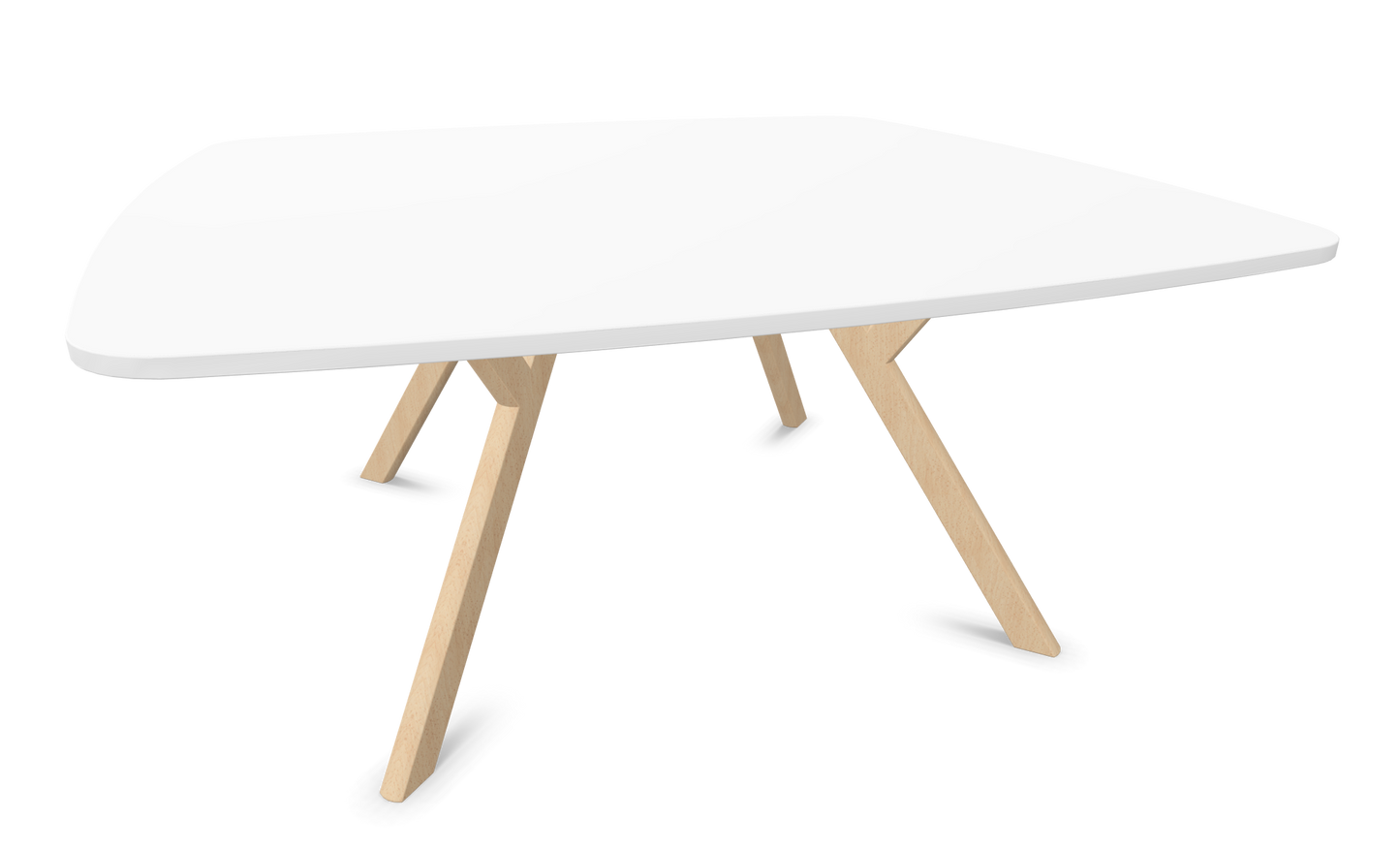 Dietiker Felber T14 Sitzungstisch - HPL Platte - Pearl White