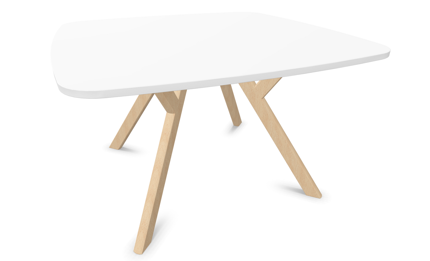 Dietiker Felber T14 Sitzungstisch - HPL Platte - Pearl White