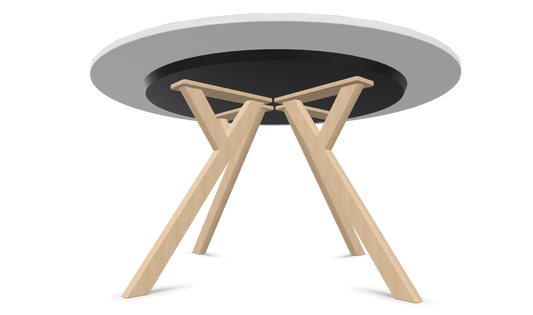 Dietiker Felber T14 Sitzungstisch - HPL Platte - Pearl White