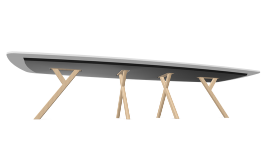 Dietiker Felber T14 Sitzungstisch - HPL Platte - Pearl White