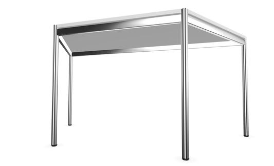 Dietiker Atos II Besprechungstisch Trapez - HPL Platte - Pearl White