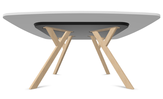 Dietiker Felber T14 Sitzungstisch - HPL Platte - Pearl White