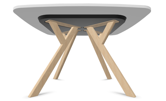 Dietiker Felber T14 Sitzungstisch - HPL Platte - Pearl White