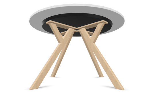 Dietiker Felber T14 Sitzungstisch - HPL Platte - Pearl White