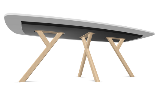 Dietiker Felber T14 Sitzungstisch - HPL Platte - Pearl White