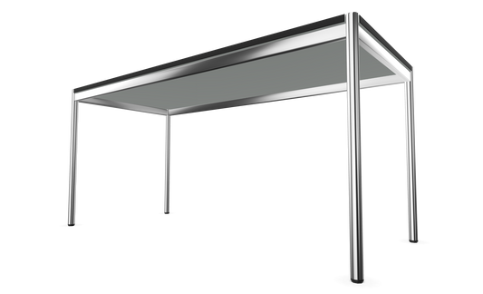 Dietiker Atos II Besprechungstisch - HPL Platte - Silver Grey