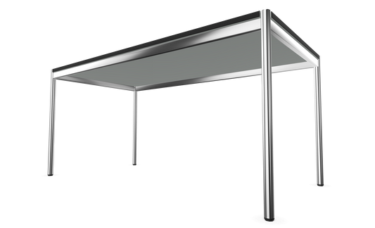 Dietiker Atos II Besprechungstisch - HPL Platte - Silver Grey