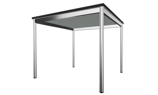 Dietiker Atos I Besprechungstisch - HPL Platte - Silver Grey