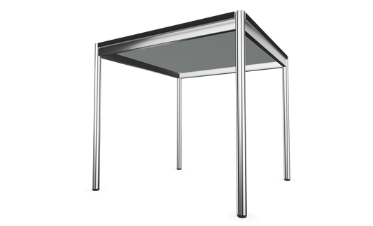 Dietiker Atos II Besprechungstisch - HPL Platte - Silver Grey