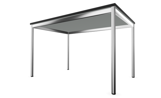 Dietiker Atos I Besprechungstisch - HPL Platte - Silver Grey