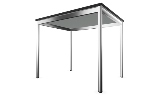 Dietiker Atos I Besprechungstisch - HPL Platte - Silver Grey