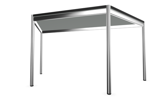 Dietiker Atos II Besprechungstisch Trapez - HPL Platte - Silver Grey