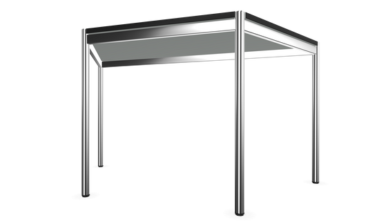 Dietiker Atos II Besprechungstisch Trapez - HPL Platte - Silver Grey