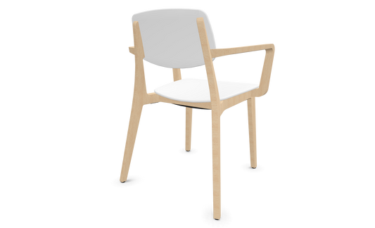 Dietiker Felber C14 Stuhl - Holz verleimt und geformt - D 250 Buche Weiss