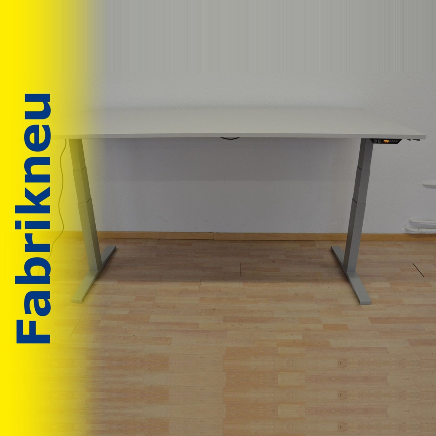 MC Office Shop MC Stand V2 Sitz-Steh Schreibtisch 2000 x 1000mm - Gestell Silbergrau - Tischplatte Lichtgrau