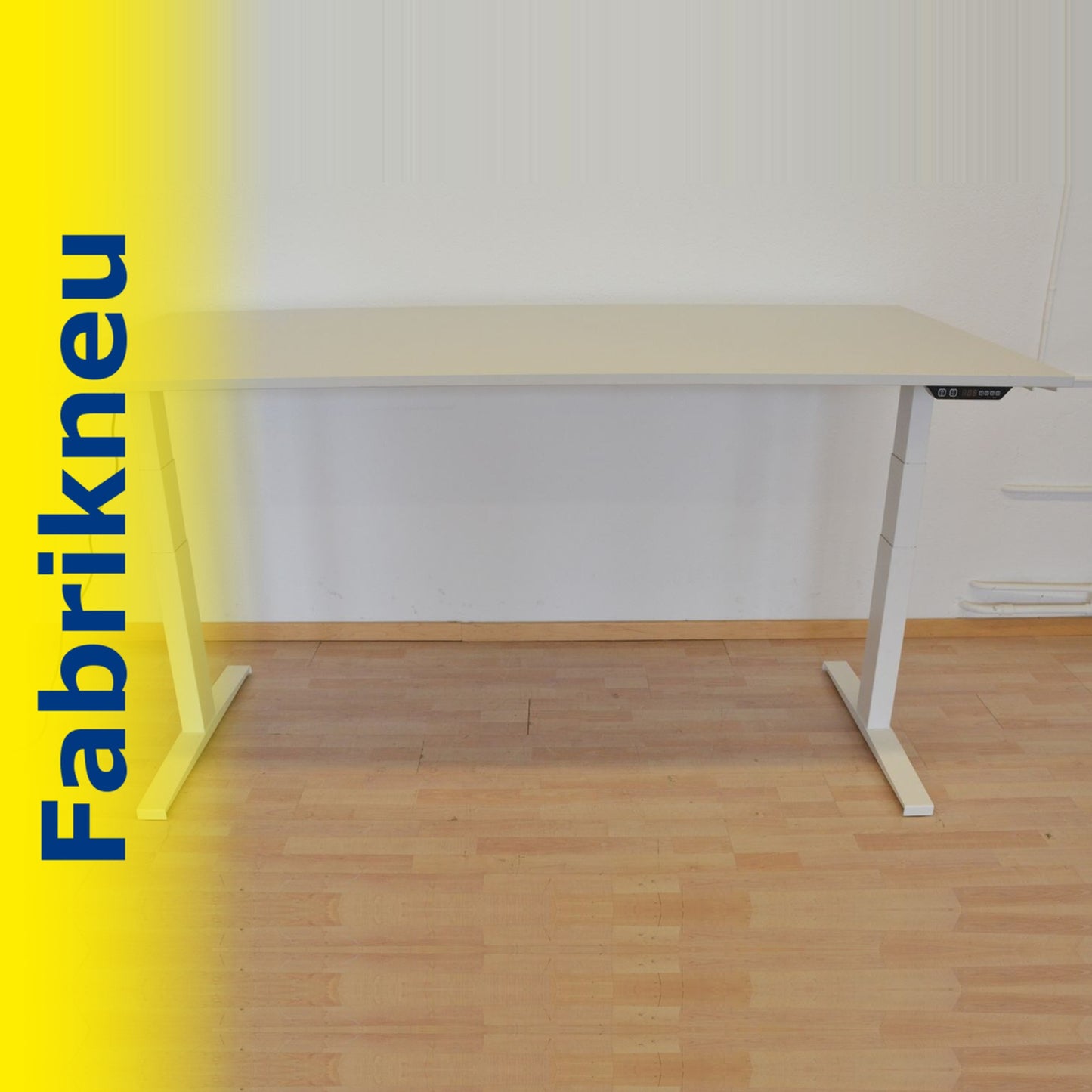 MC Office Shop MC Stand V2 Sitz-Steh Schreibtisch 2000 x 1000mm - Gestell Weiss - Tischplatte Lichtgrau