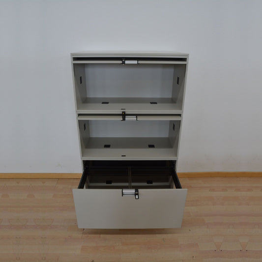 Steelcase Flexbox Modul-Kombination Spanplatte Lichtgrau