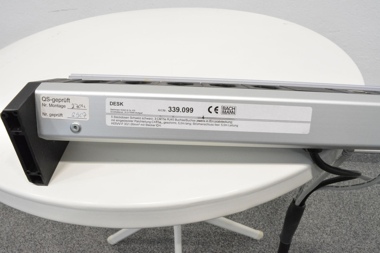 Bachmann Mehrfachsteckdose von unten ohne Halterung