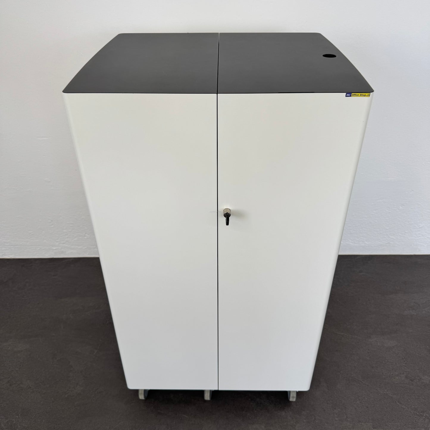 Designarchive Aktentransporter Roll-Caddy Metall Weiss