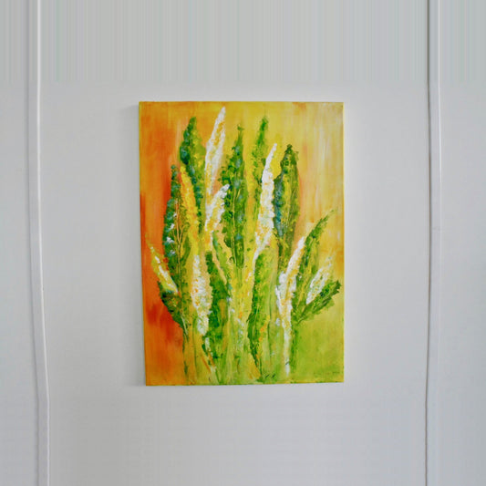 Feuerblume - Gemaltes Bild Hochformat