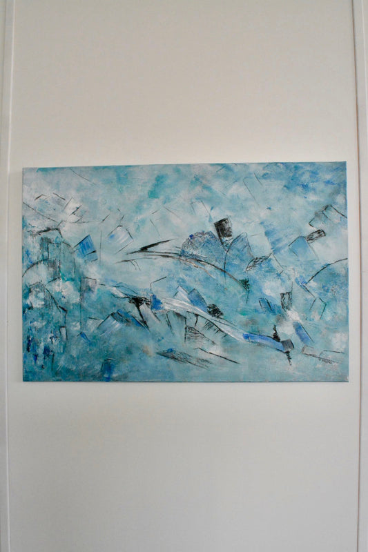 Gemaltes Bild - Rechtecken Tiefe Nr. 5 - Stilfoto