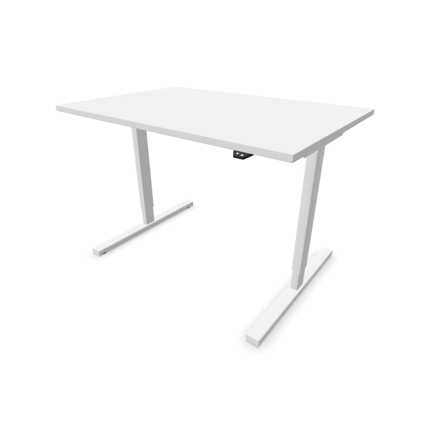Narbutas Easy Sitz-Steh-Schreibtisch 1200x800mm, Gestell Weiss, Tischplatte Weiss