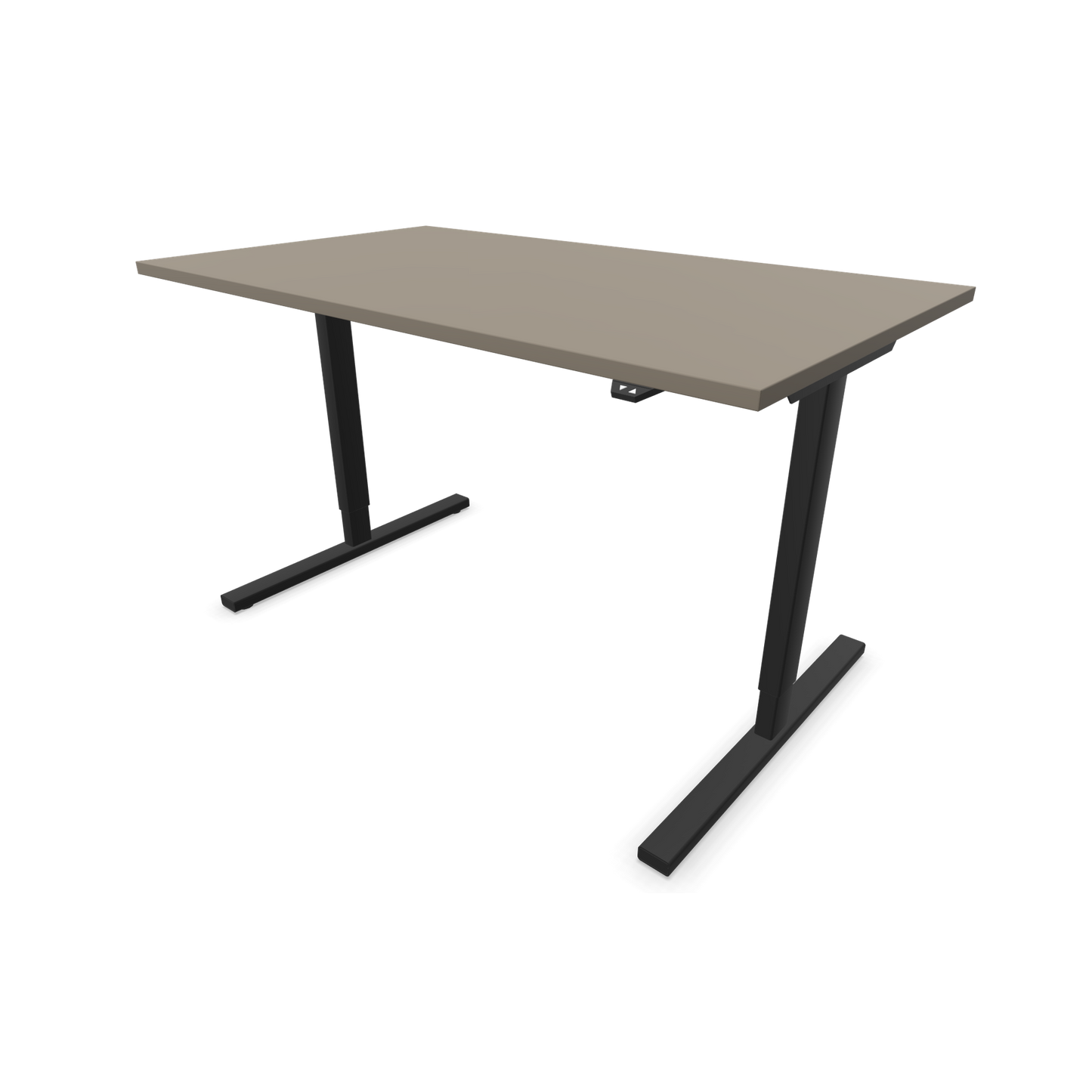 Narbutas Easy Sitz-Steh-Schreibtisch 1400x800mm, Gestell Schwarz, Tischplatte Cubanitgrau