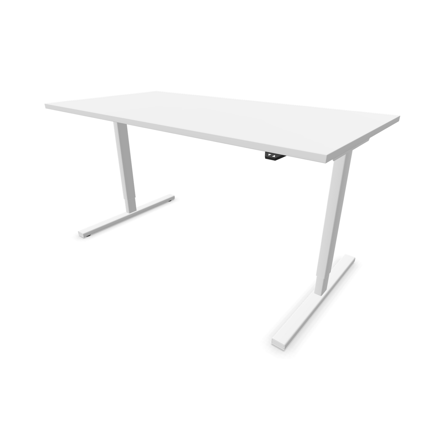 Narbutas Easy Sitz-Steh-Schreibtisch 1600x800mm, Gestell Weiss, Tischplatte Weiss