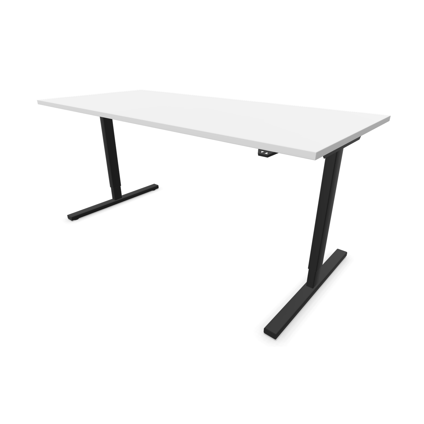 Narbutas Easy Sitz-Steh-Schreibtisch 1800x800mm, Gestell Schwarz, Tischplatte Weiss