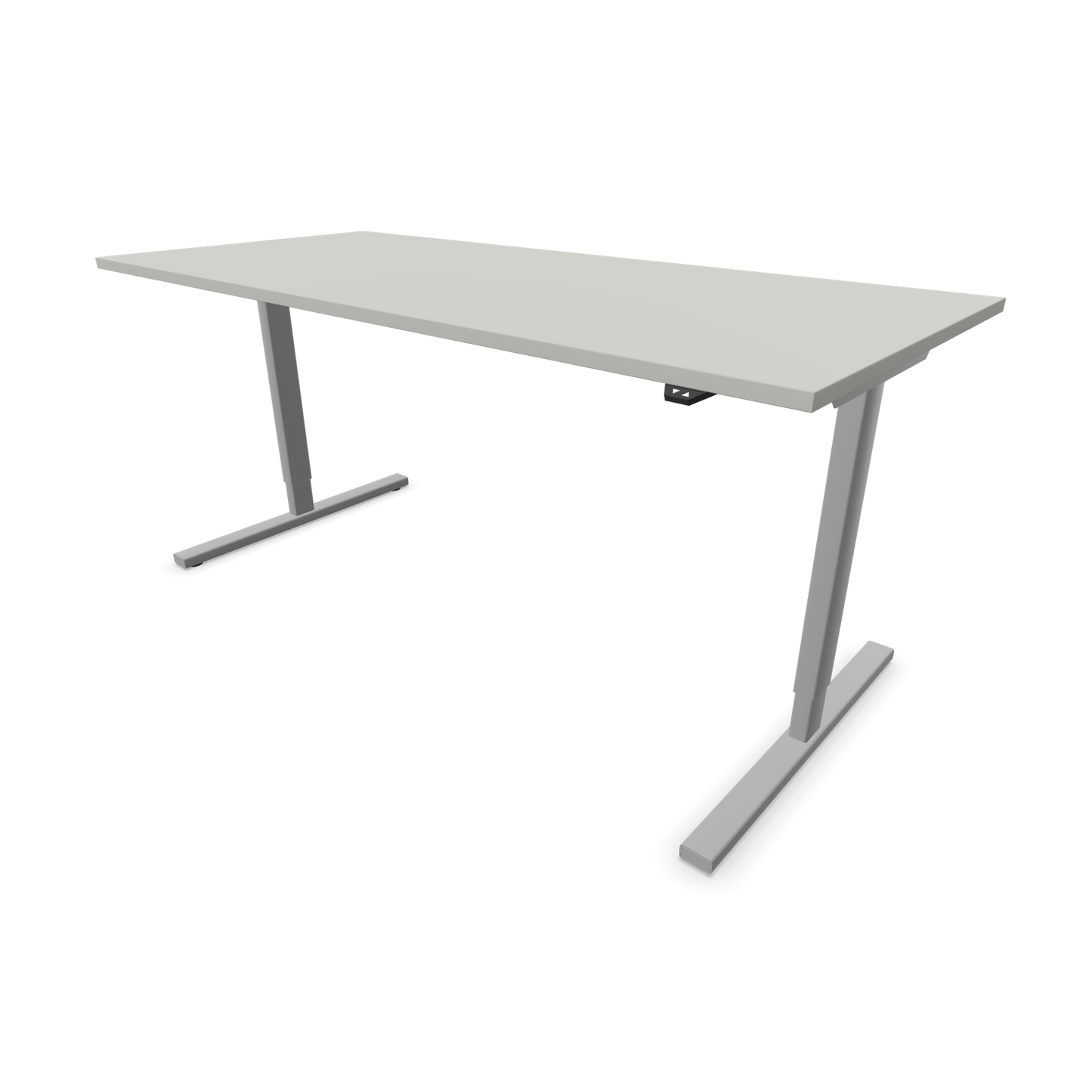 Narbutas Easy Sitz-Steh-Schreibtisch 1800x800mm, Gestell Silbergrau, Tischplatte Perlgrau