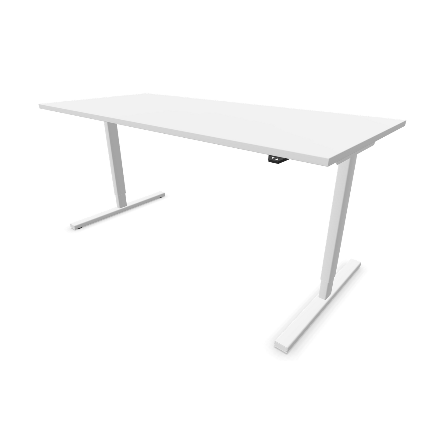 Narbutas Easy Sitz-Steh-Schreibtisch 1800x800mm, Gestell Weiss, Tischplatte Weiss