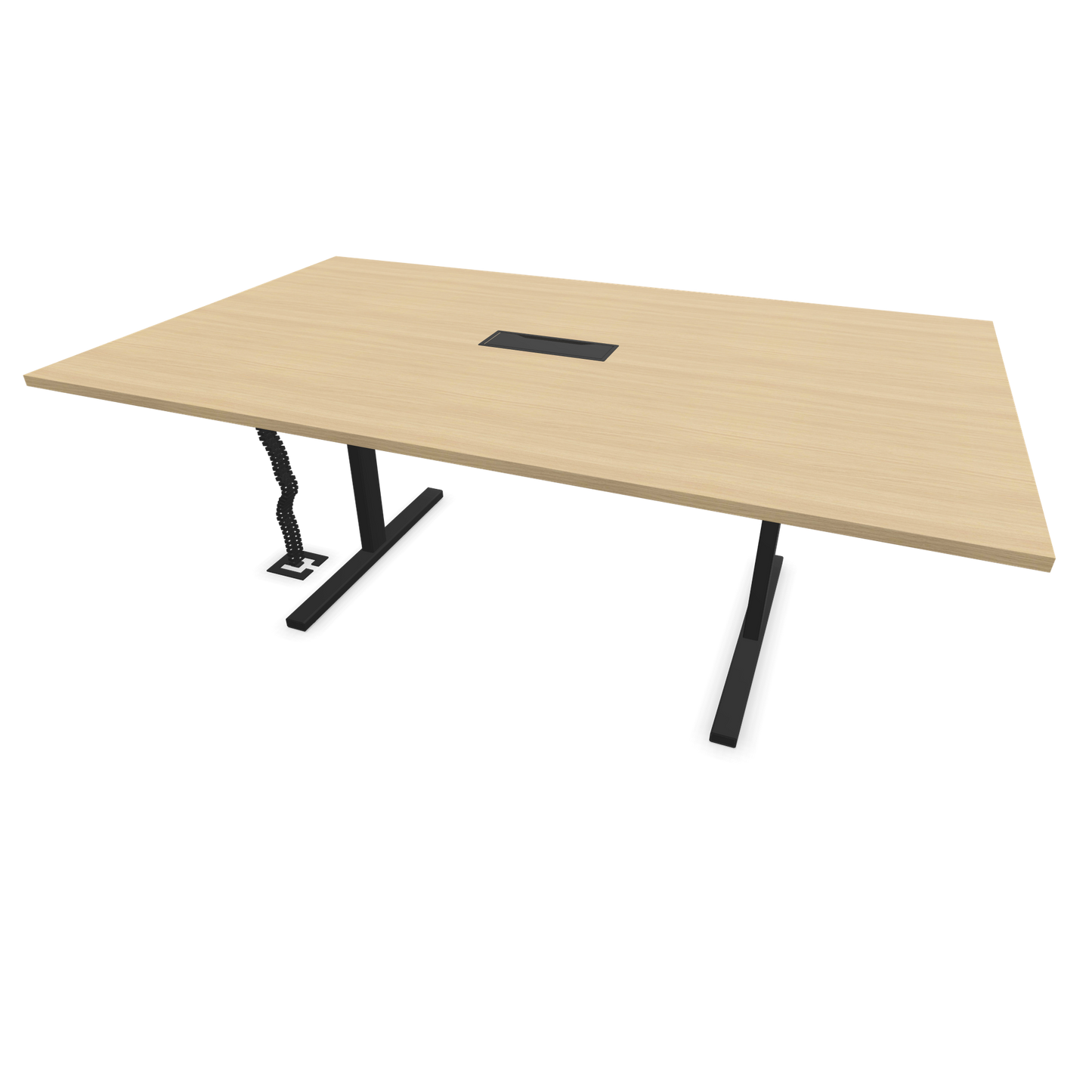 Narbutas T-Easy-2000x1200mm, Gestell Schwarz, Tischplatte Eichendekor gebleicht