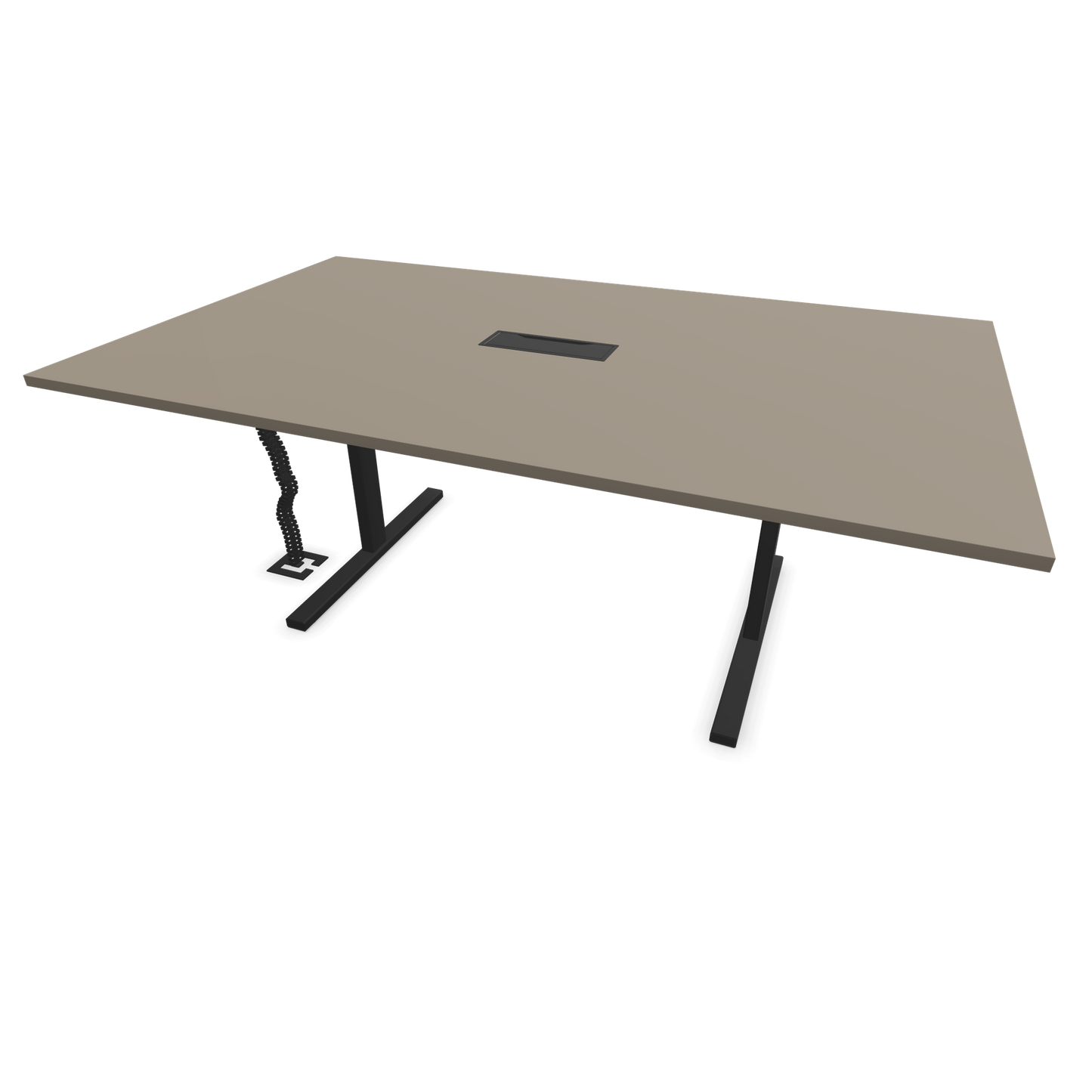 Narbutas T-Easy-2000x1200mm, Gestell Schwarz, Tischplatte Cubanitgrau