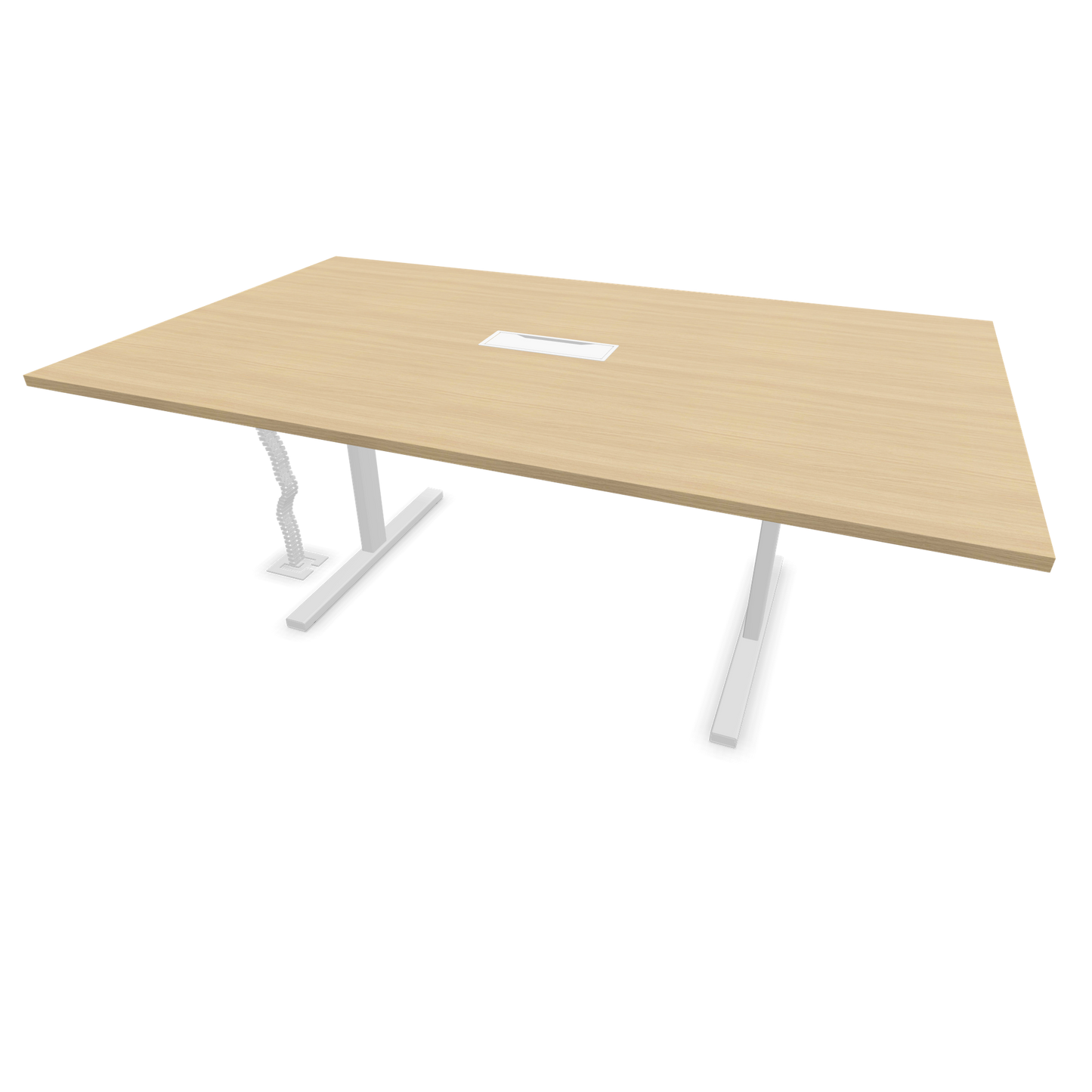 Narbutas T-Easy-2000x1200mm, Gestell Weiss, Tischplatte Eichendekor gebleicht