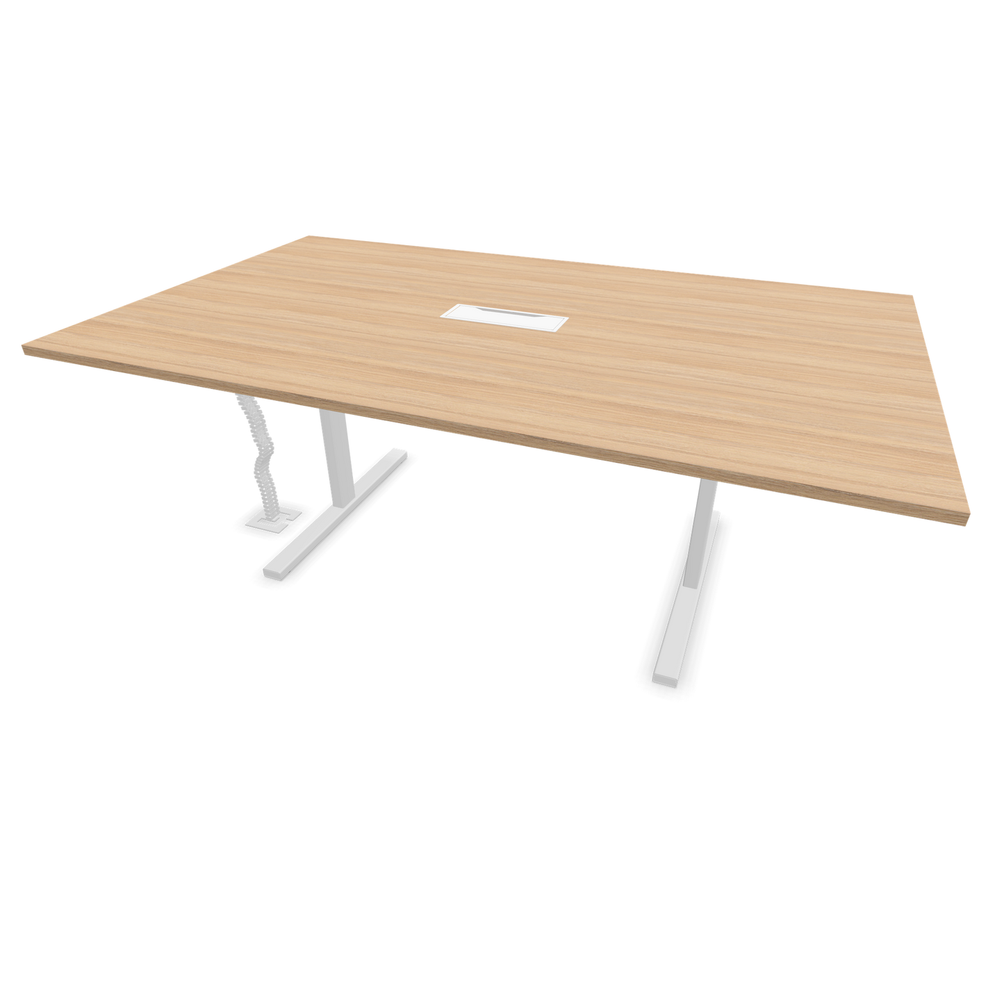 Narbutas T-Easy-2000x1200mm, Gestell Weiss, Tischplatte Bersteineichendekor mit Struktur