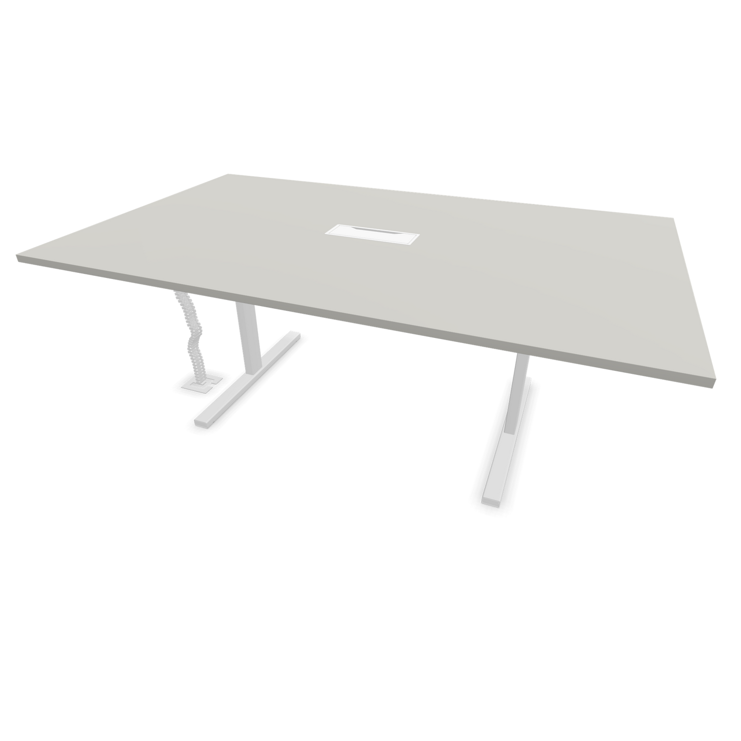 Narbutas T-Easy-2000x1200mm, Gestell Weiss, Tischplatte Perlgrau