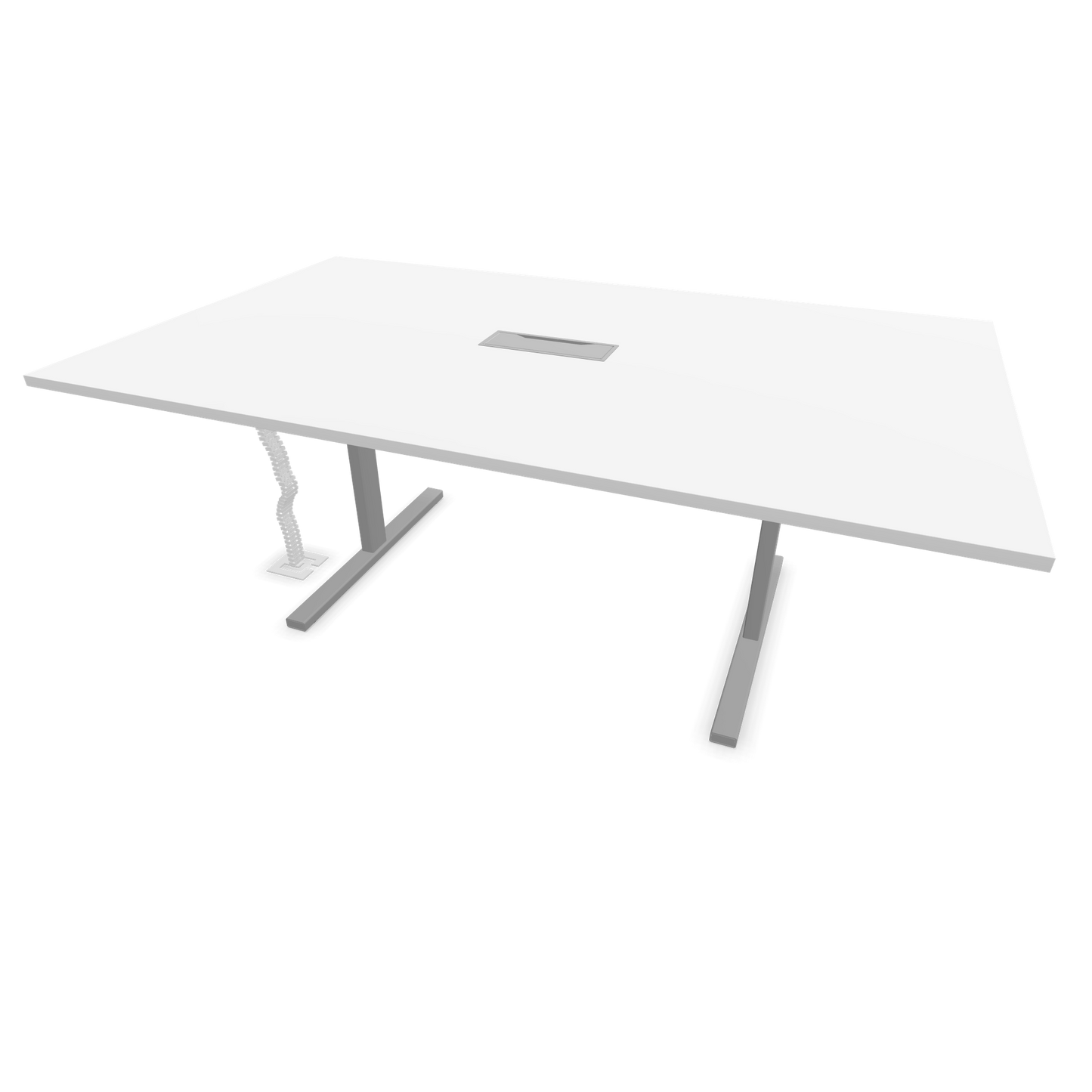 Narbutas T-Easy-2000x1200mm, Gestell Silbergrau, Tischplatte Weiss