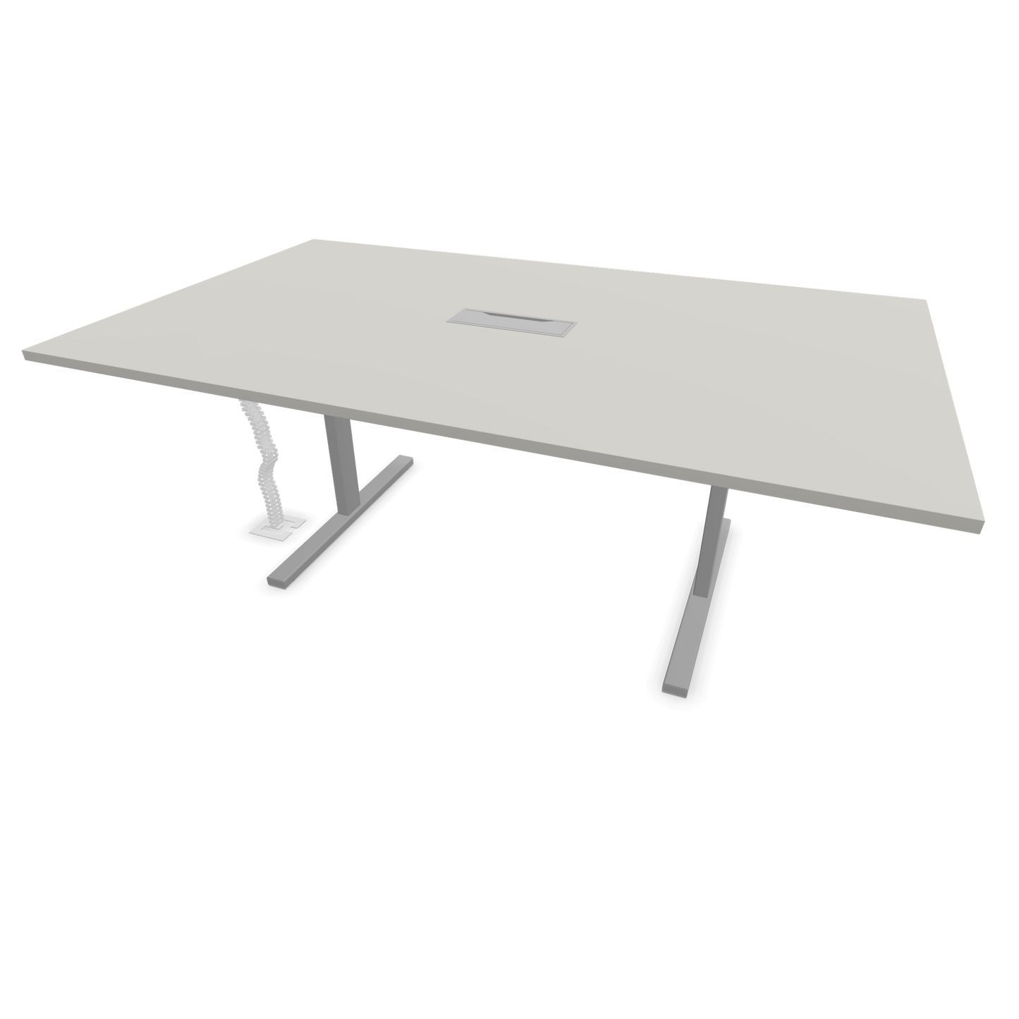 Narbutas T-Easy-2000x1200mm, Gestell Silbergrau, Tischplatte Perlgrau