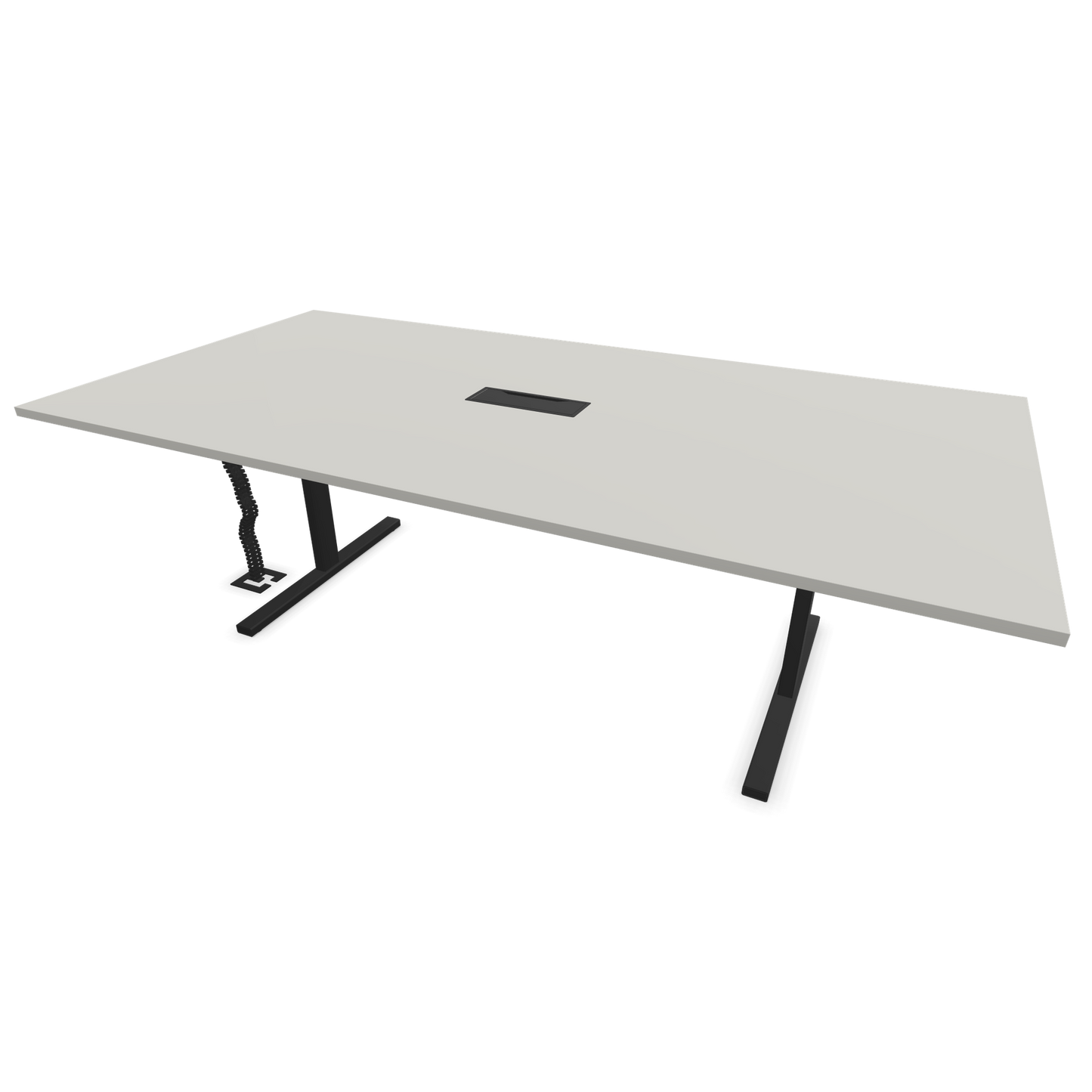 Narbutas T-Easy-2400x1200mm, Gestell Schwarz, Tischplatte Perlgrau
