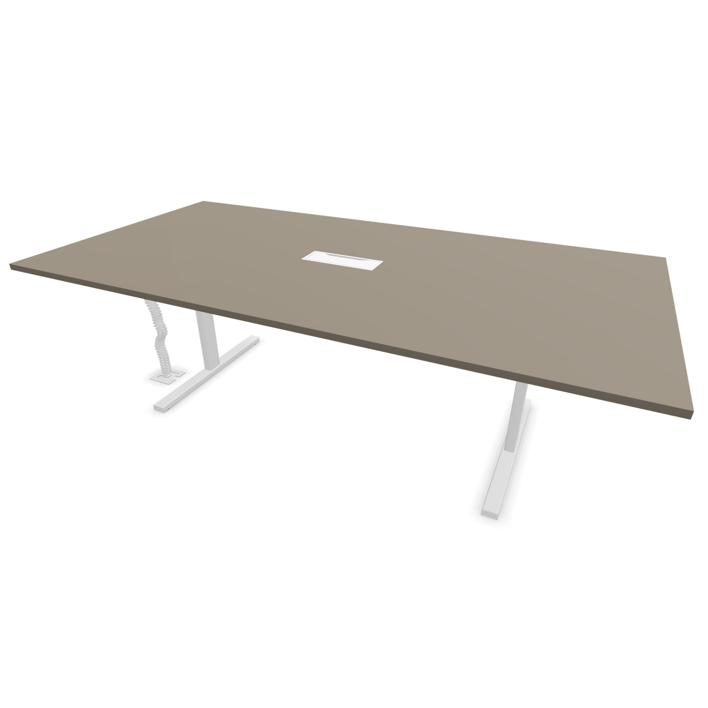 Narbutas T-Easy-2400x1200mm, Gestell Weiss, Tischplatte Cubanitgrau