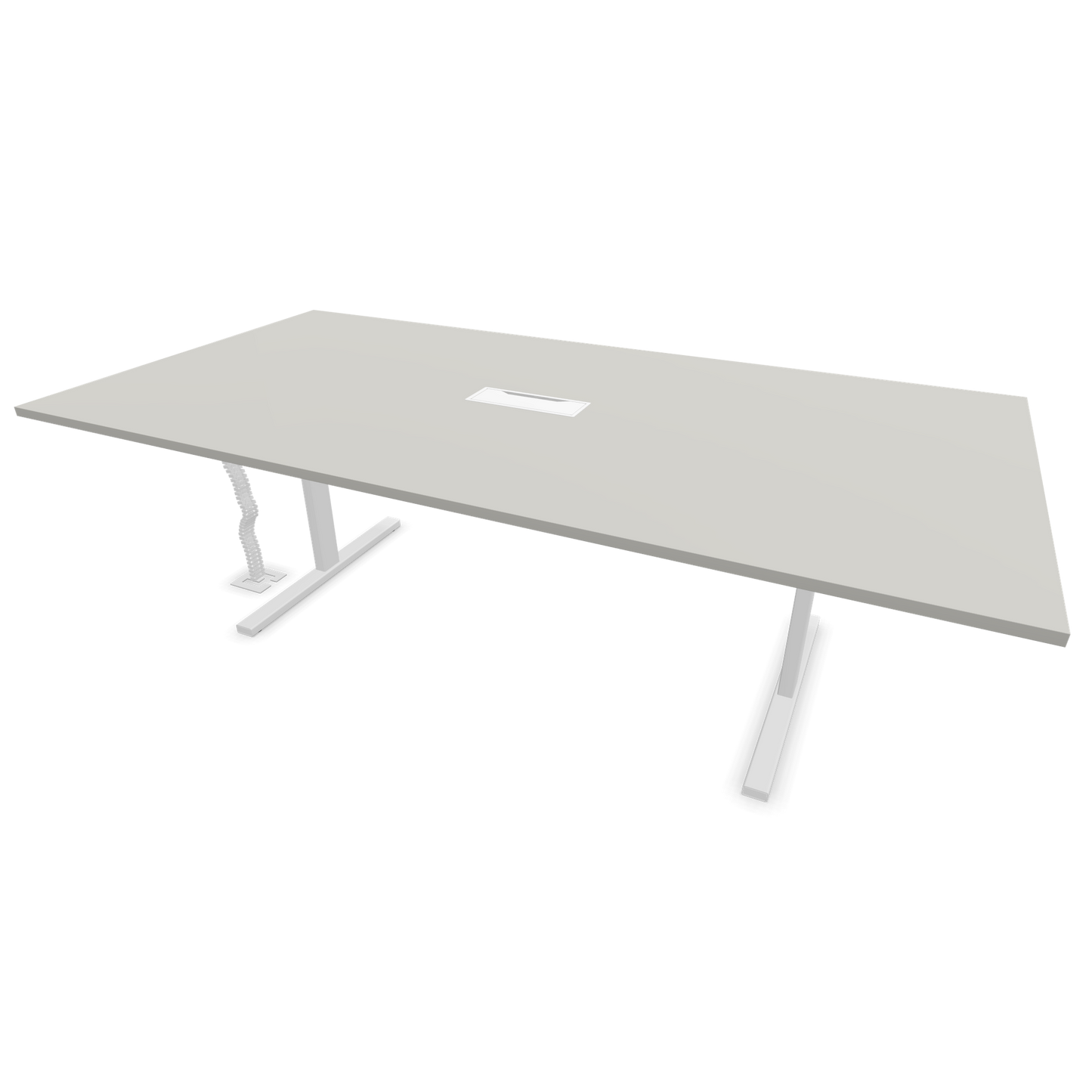Narbutas T-Easy-2400x1200mm, Gestell Weiss, Tischplatte Perlgrau
