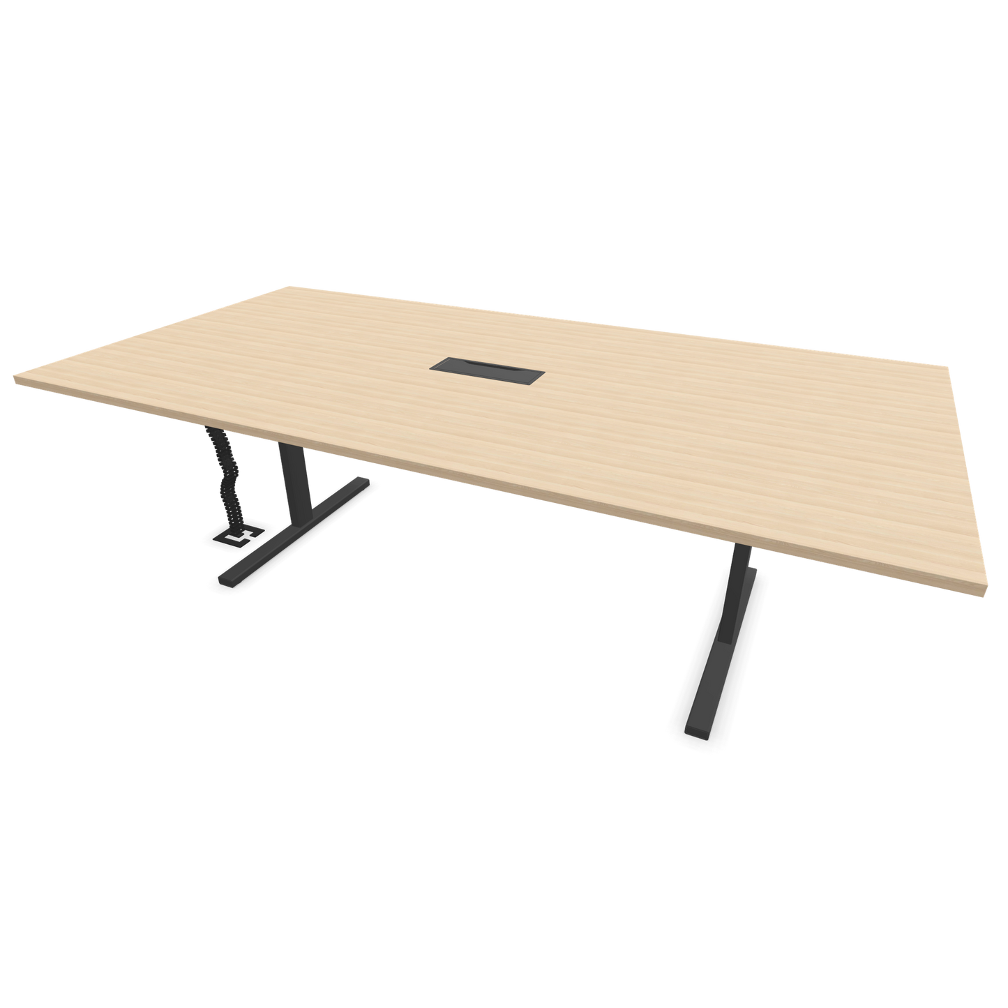 Narbutas T-Easy-2400x1200mm, Gestell Dunkelgrau, Tischplatte Eschendekor sandbeige mit Struktur