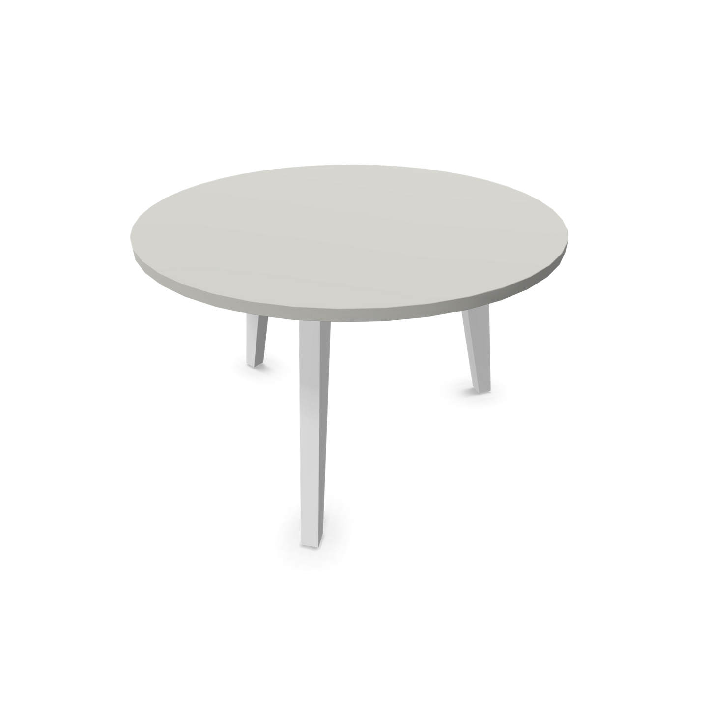 Narbutas Amber Lounge Table - Gestell Weiss - Rund - Perlgrau - 6019974
