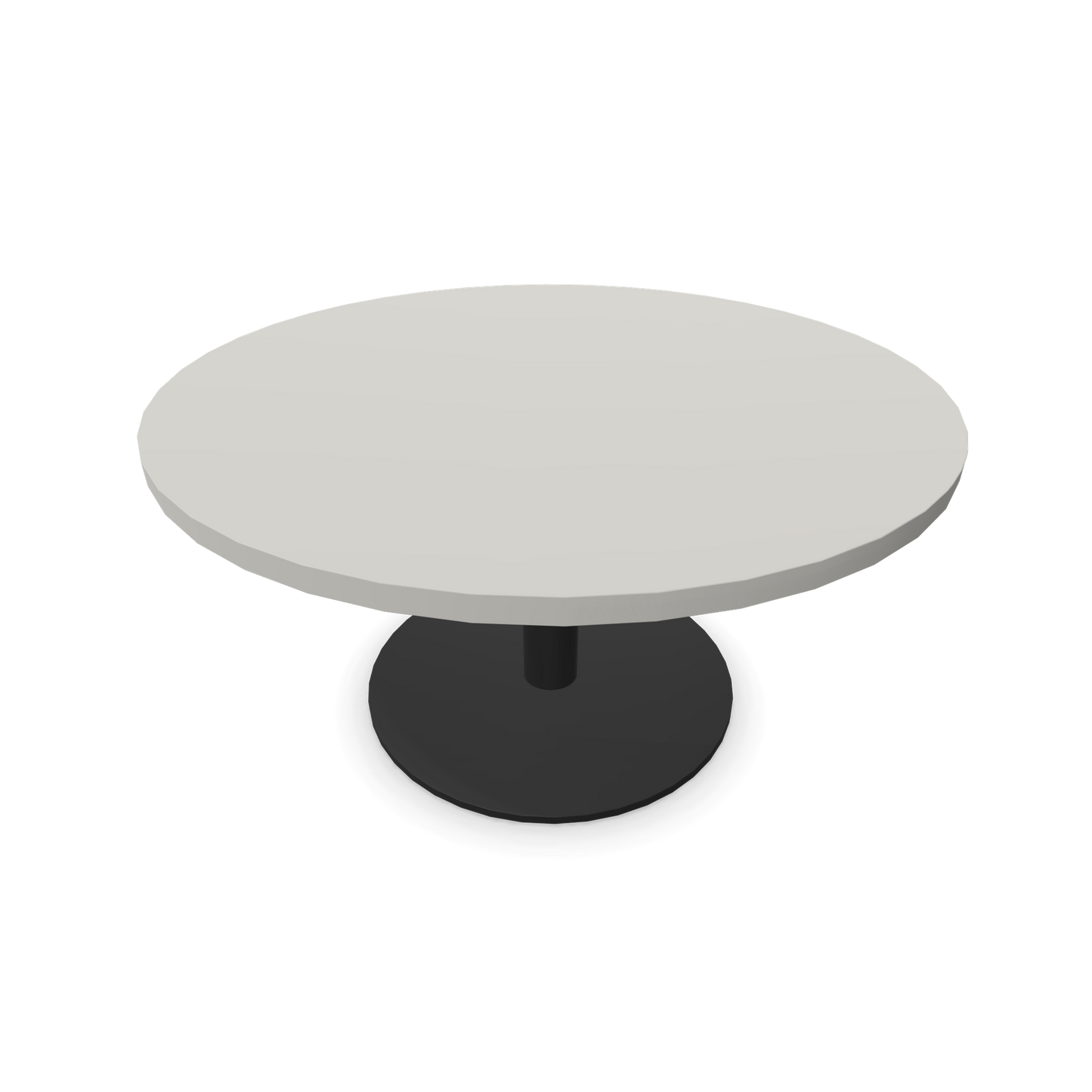 Forum Kaffetisch mit Gestell Schwarz und Tischplatte in Perlgrau
