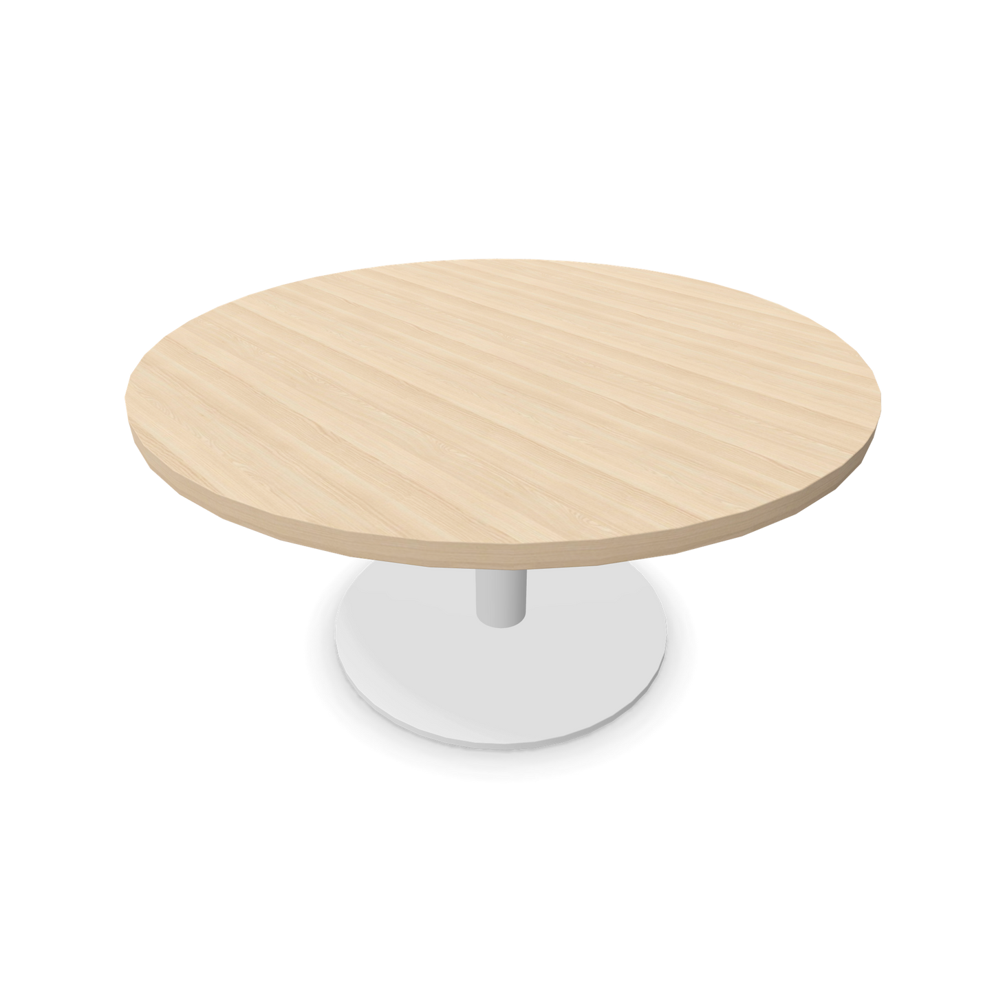 Forum Kaffetisch mit Gestell Weiss und Tischplatte in Eschendekor sandbeige mit Struktur