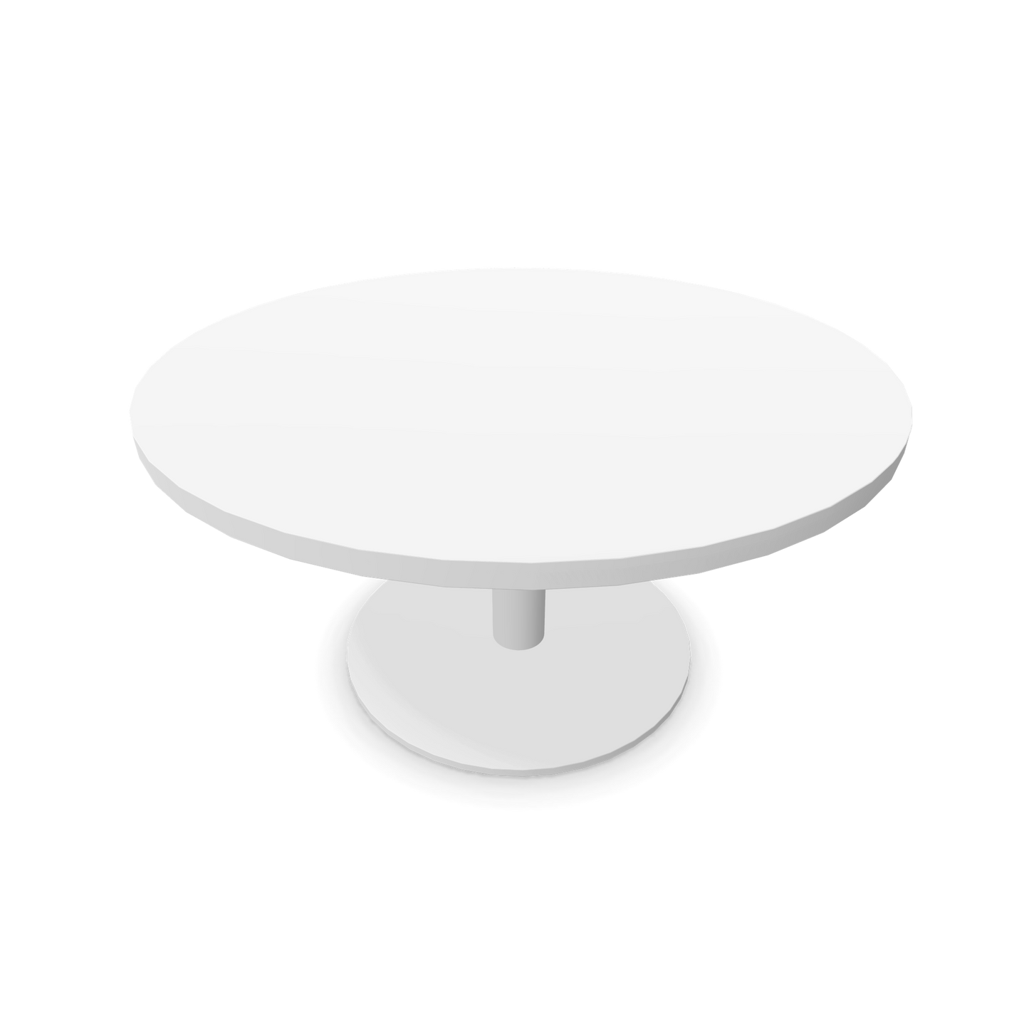 Forum Kaffetisch mit Gestell Weiss und Tischplatte in Weiss
