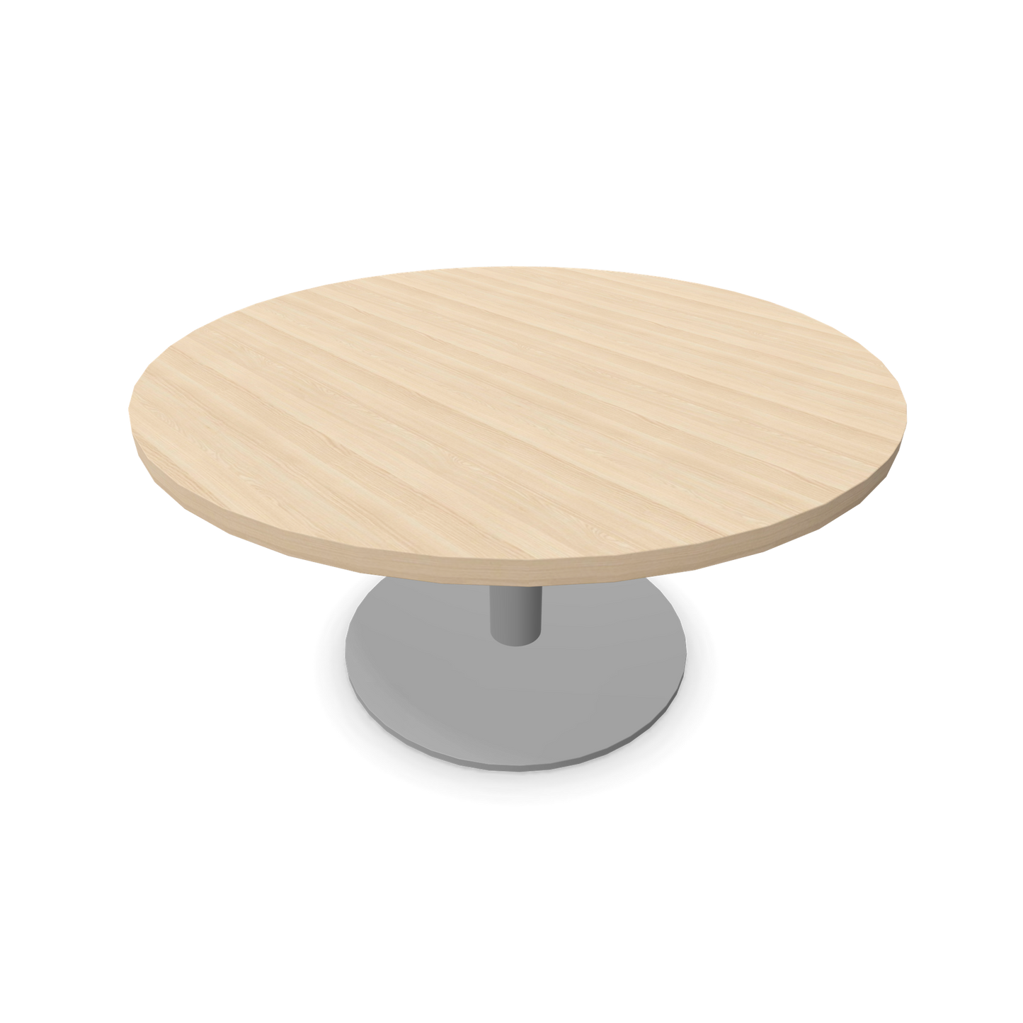 Forum Kaffetisch mit Gestell Silbergrau und Tischplatte in Eschendekor sandbeige mit Struktur